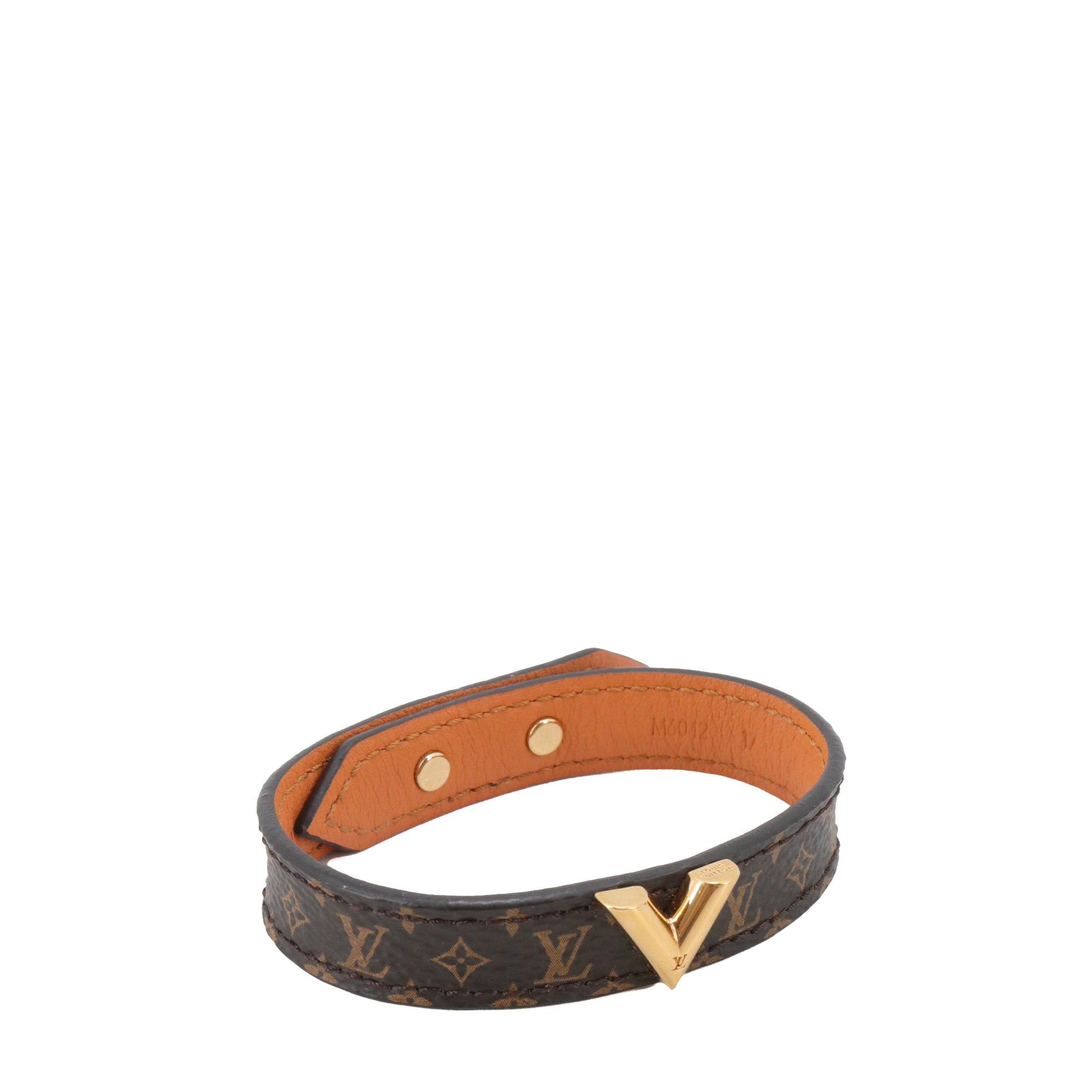 Louis Vuitton LOUIS VUITTON - Louis Vuitton Essential V bracelet in monogrammed canvas (T17) Size ONE SIZE - 4 Thumbnail
