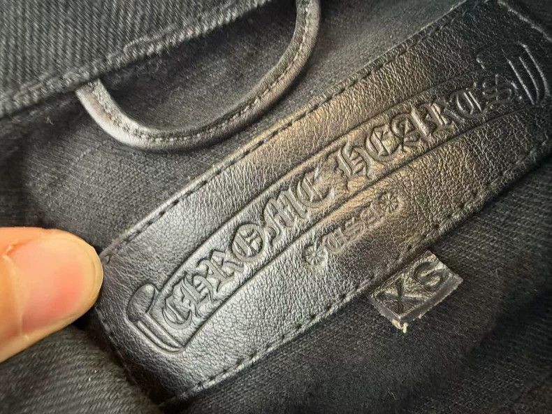 Chrome Hearts Black Denim Jacket with Lip Design Size US XS / EU 42 / 0 - 9 Thumbnail