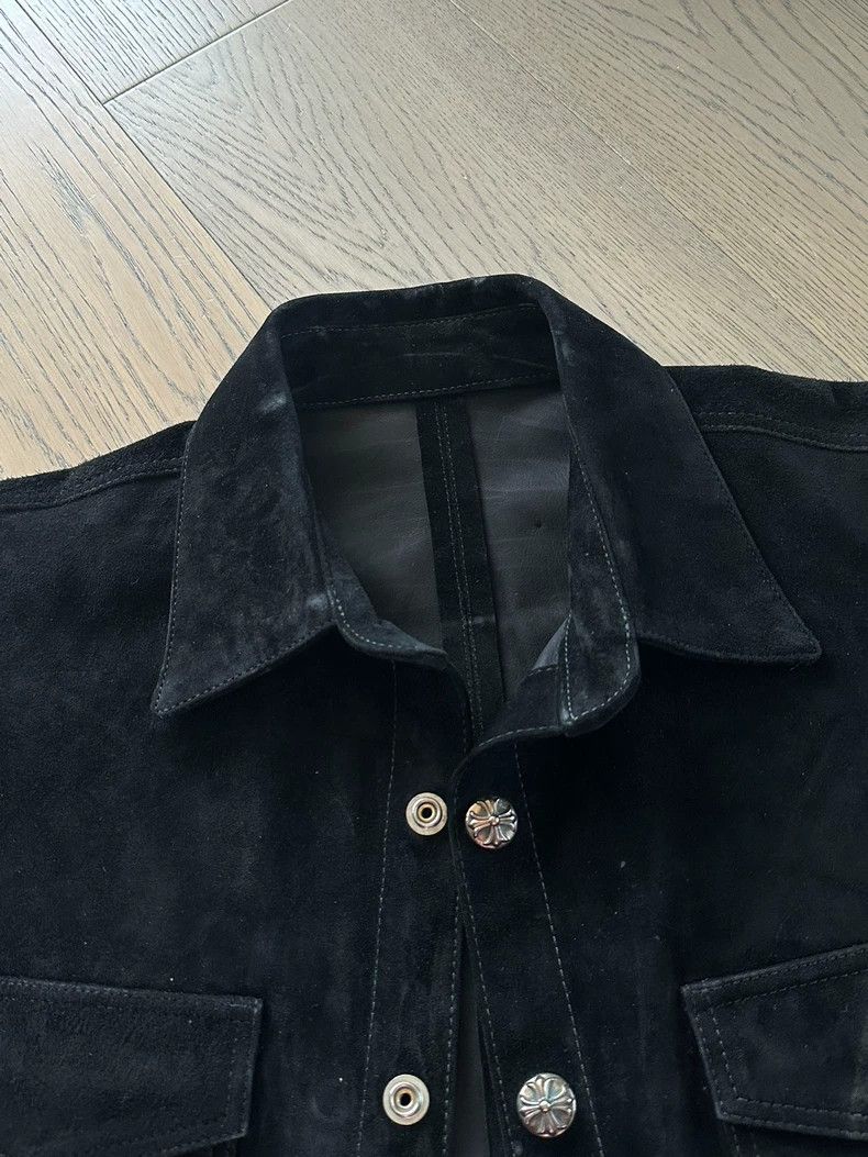 Chrome Hearts Black Suede Short Sleeve Jacket Size US M / EU 48-50 / 2 - 2 Thumbnail