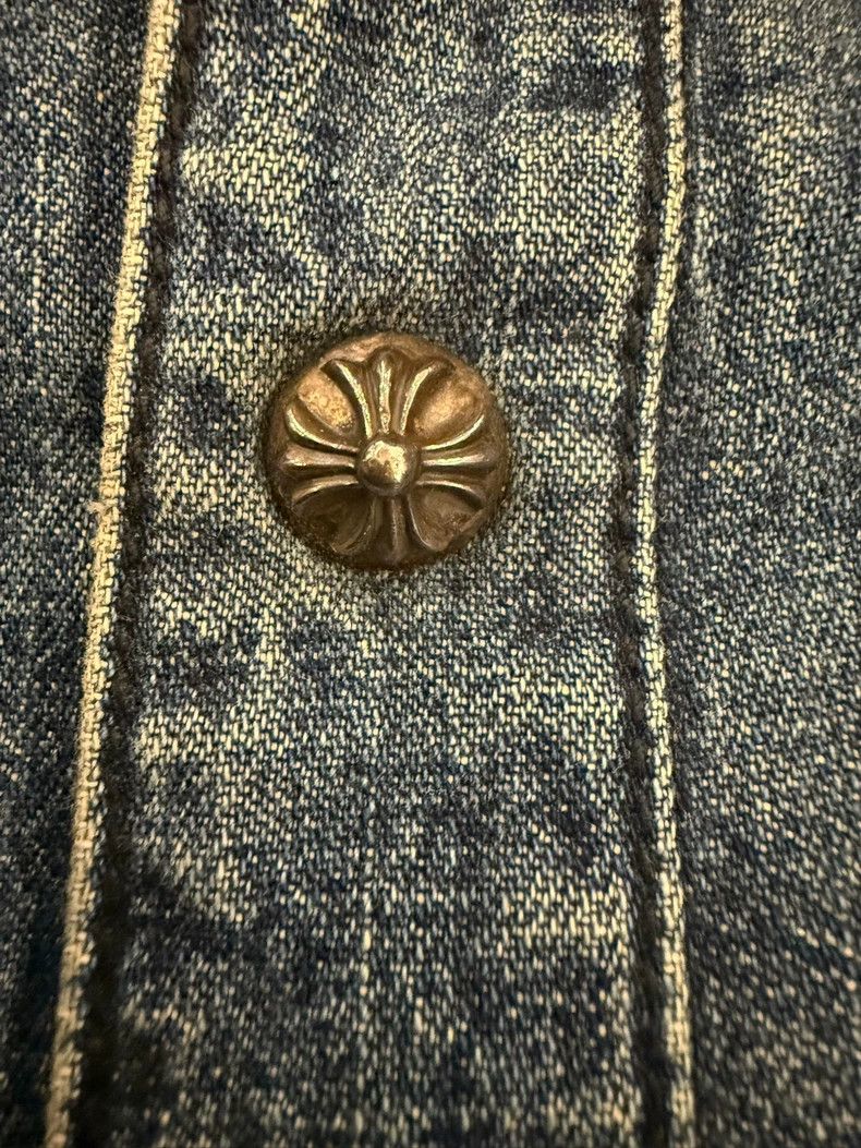 Chrome Hearts Chrome Hearts Denim Shirt with Leather Details Size US L / EU 52-54 / 3 - 6 Thumbnail