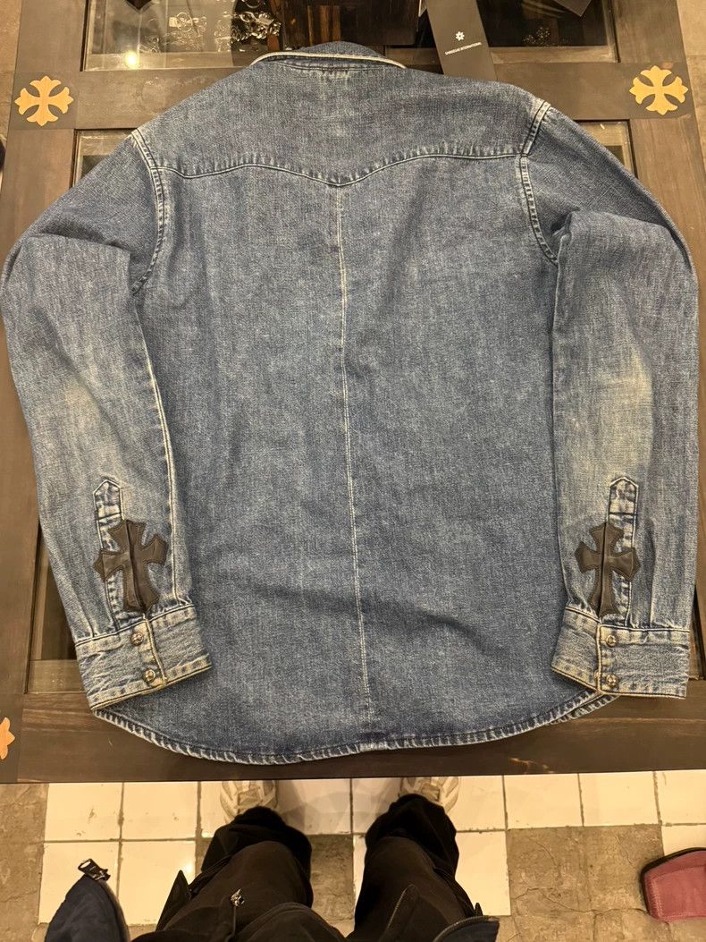 Chrome Hearts Chrome Hearts Denim Shirt with Leather Details Size US L / EU 52-54 / 3 - 2 Thumbnail