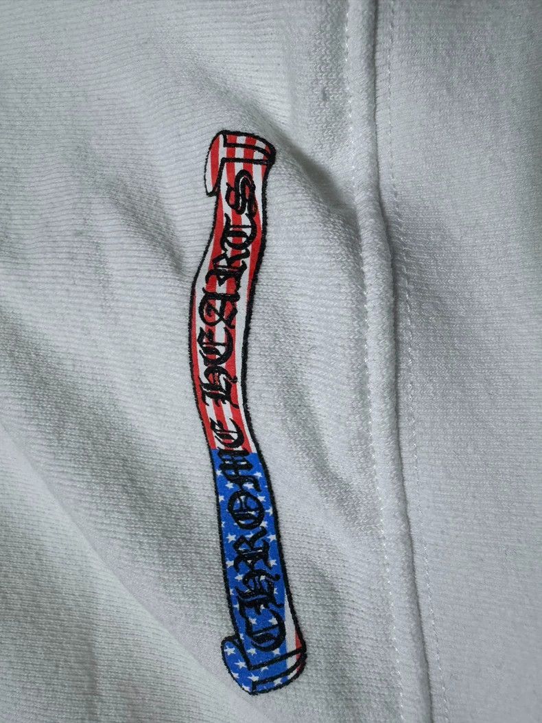 Chrome Hearts Chrome Hearts White Hoodie with Flag Prints Size US XL / EU 56 / 4 - 6 Thumbnail