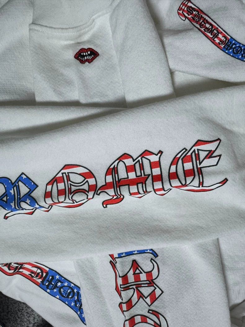 Chrome Hearts Chrome Hearts White Hoodie with Flag Prints Size US XL / EU 56 / 4 - 5 Thumbnail
