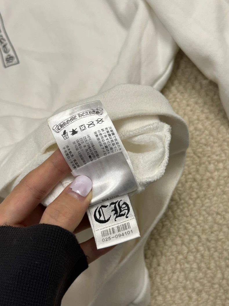 Chrome Hearts Chrome Hearts White Zip Hoodie Size L Size US L / EU 52-54 / 3 - 9 Thumbnail