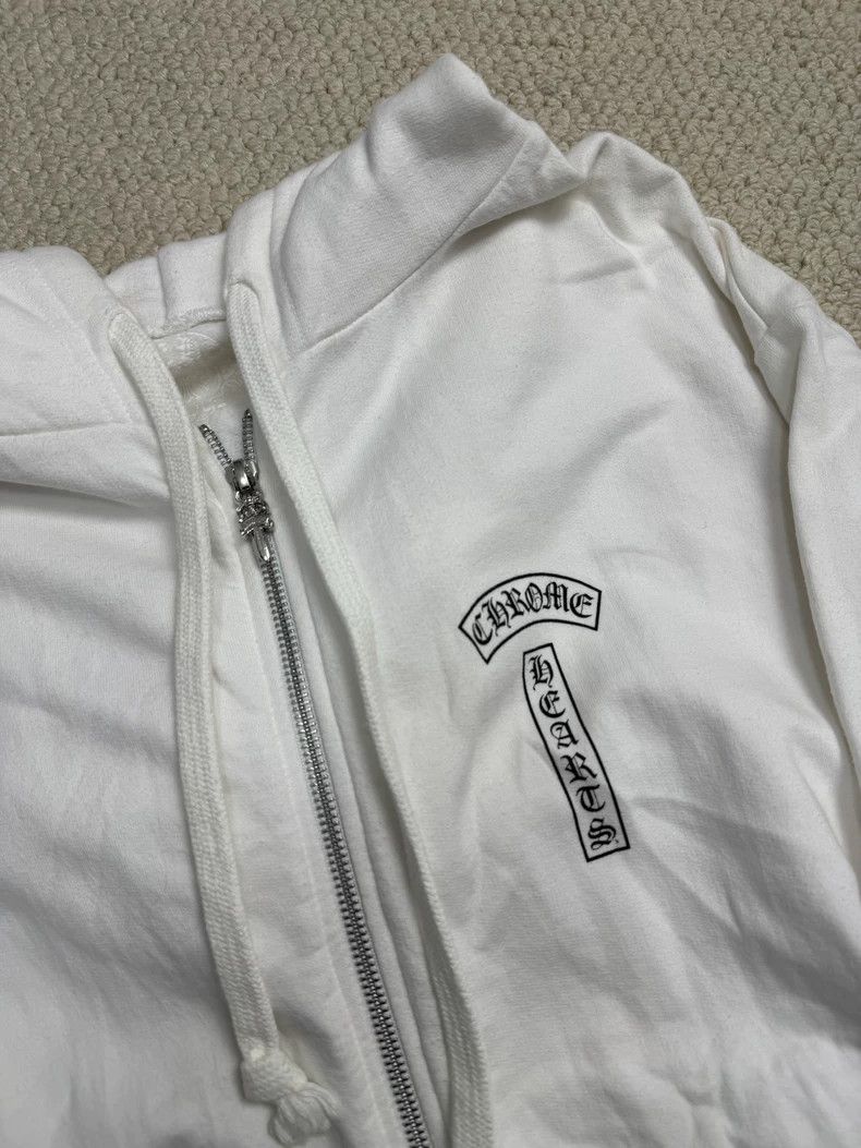 Chrome Hearts Chrome Hearts White Zip Hoodie Size L Size US L / EU 52-54 / 3 - 3 Thumbnail
