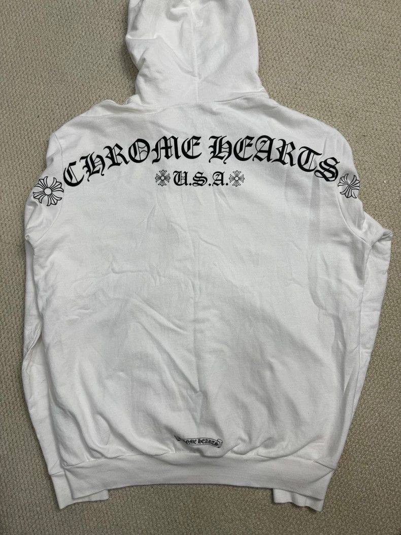 Chrome Hearts Chrome Hearts White Zip Hoodie Size L Size US L / EU 52-54 / 3 - 2 Thumbnail