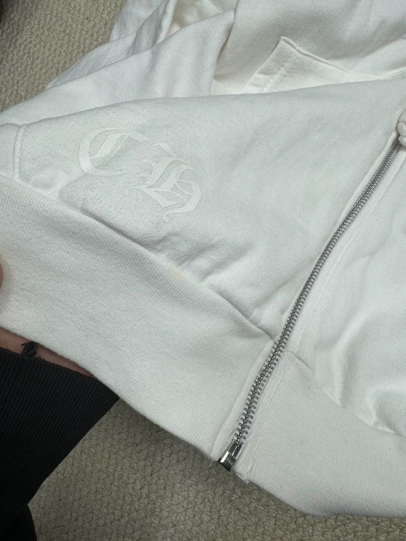 Chrome Hearts Chrome Hearts White Zip Hoodie Size L Size US L / EU 52-54 / 3 - 4 Thumbnail