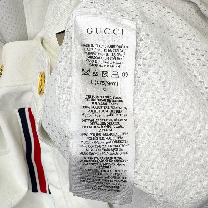 Gucci Gucci Logo Print Jacket in White Size US L / EU 52-54 / 3 - 4 Thumbnail
