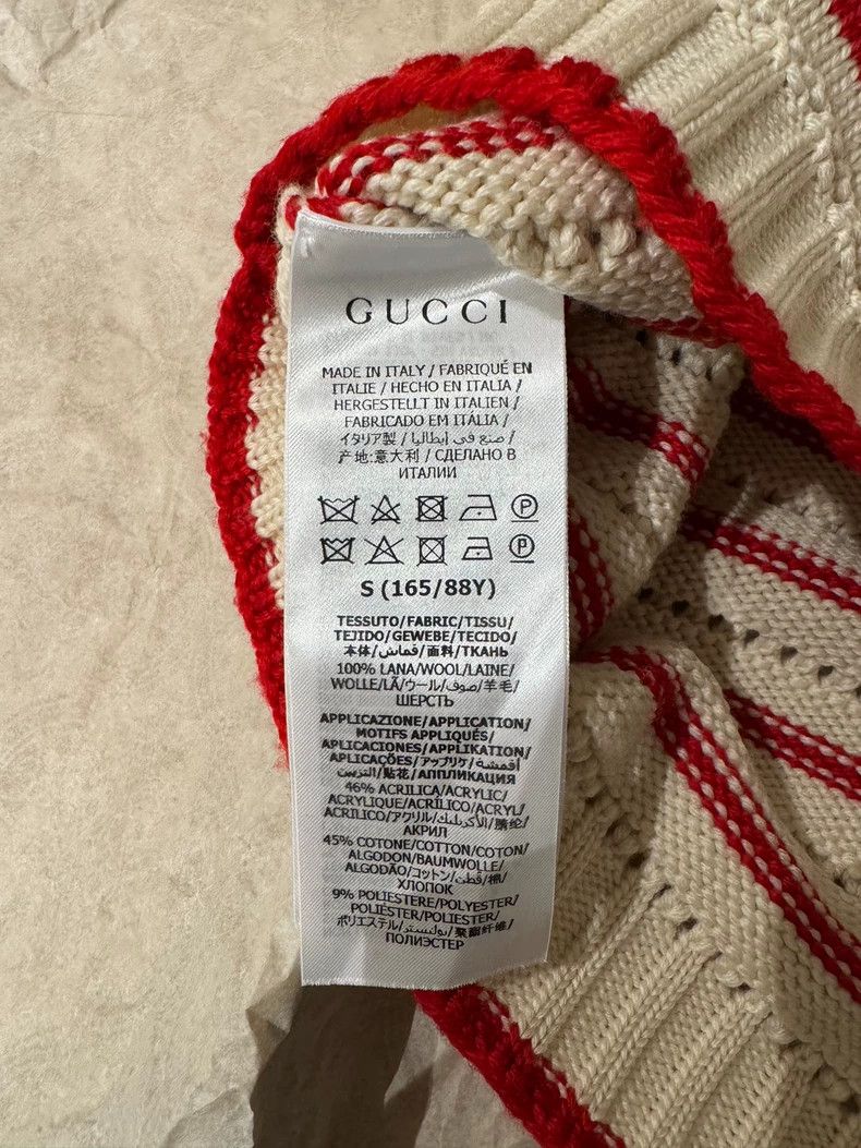 Gucci Gucci Striped Logo Wool Sweater Size S Size US S / EU 44-46 / 1 - 4 Thumbnail