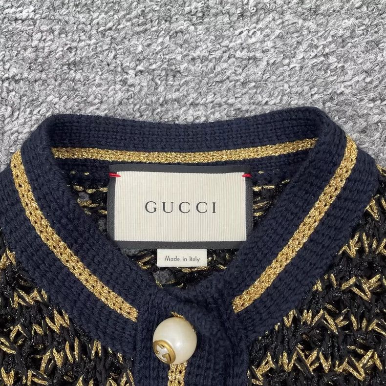Gucci New Gucci Stripe Knit Jacket in Black Size US S / EU 44-46 / 1 - 3 Thumbnail