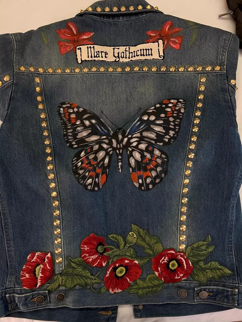 Gucci Gucci Denim Jacket with Floral Embroidery Size US M / EU 48-50 / 2 - 3 Thumbnail