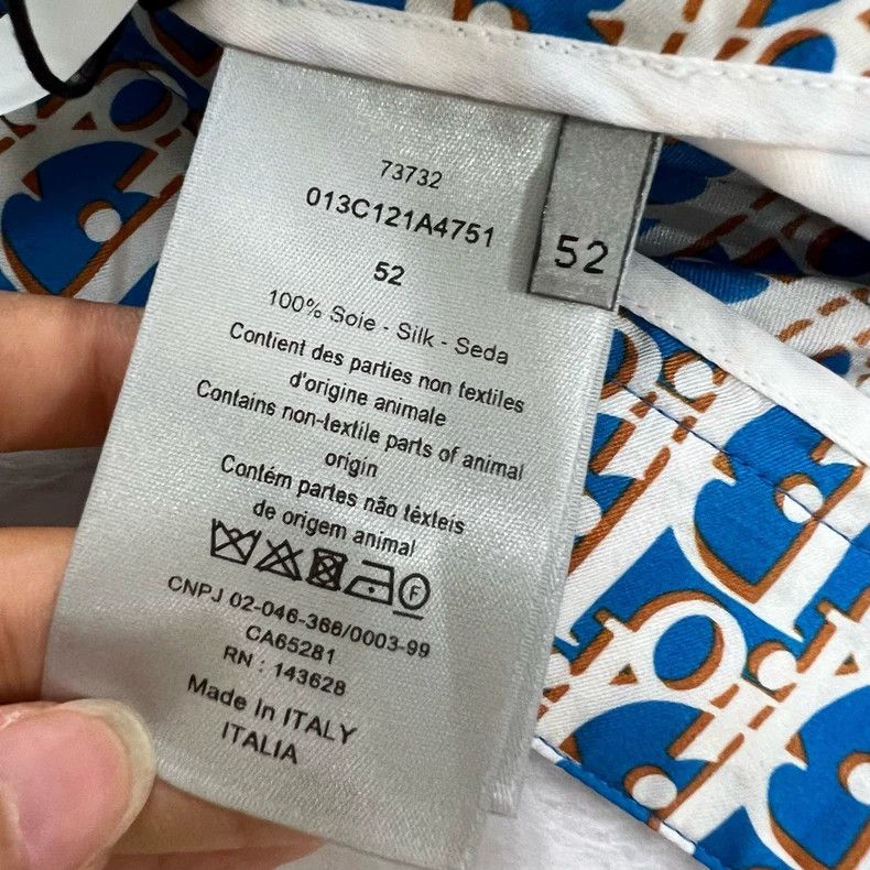 Dior Blue Printed Silk Shorts by Dior Size US 31 - 5 Thumbnail