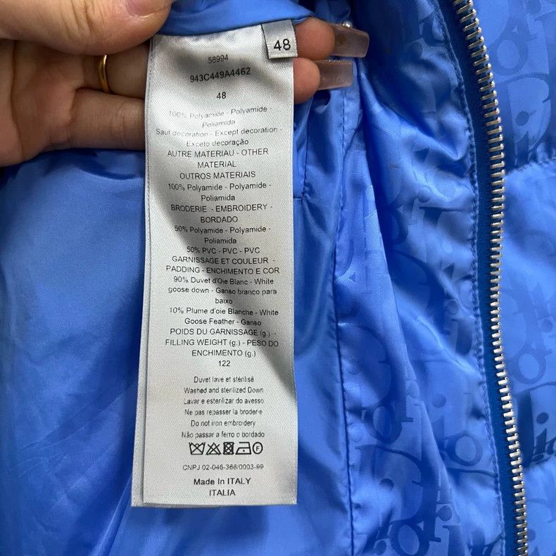 Dior Dior Blue Logo Puffer Jacket Size US XXL / EU 58 / 5 - 3 Thumbnail