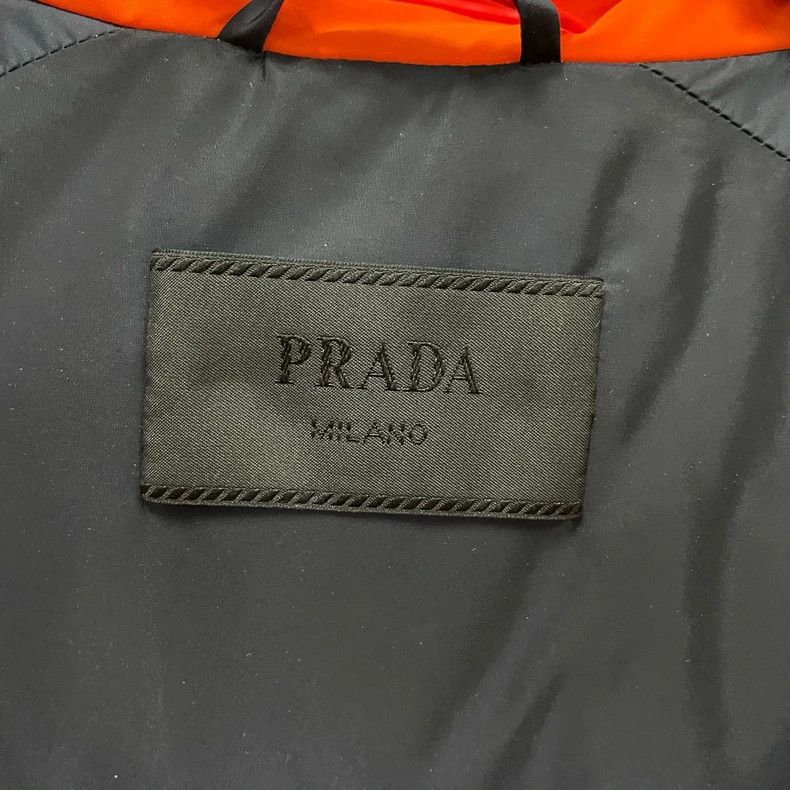 Prada Prada Orange Puffer Jacket with Triangle Logo Size US M / EU 48-50 / 2 - 3 Thumbnail