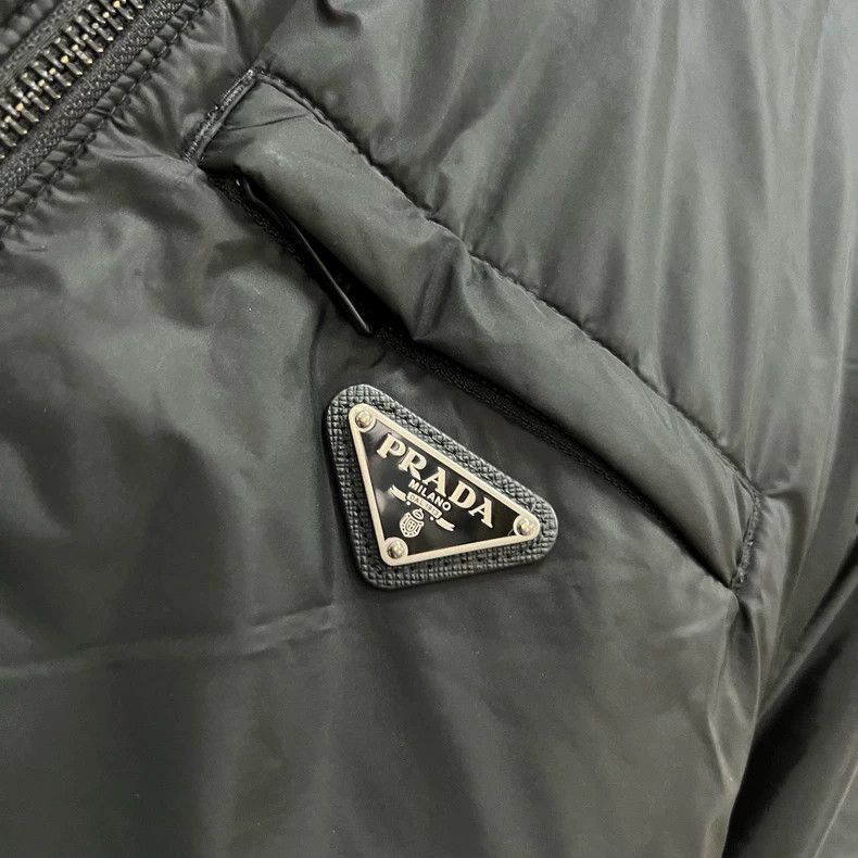 Prada Prada Black Hooded Puffer Jacket Size US M / EU 48-50 / 2 - 2 Thumbnail