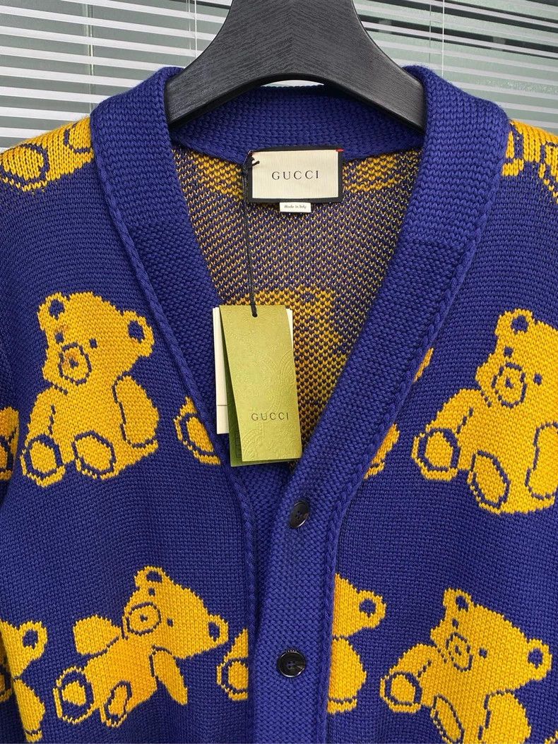 Gucci Gucci Bear Print Knitted Cardigan Size US S / EU 44-46 / 1 - 6 Thumbnail