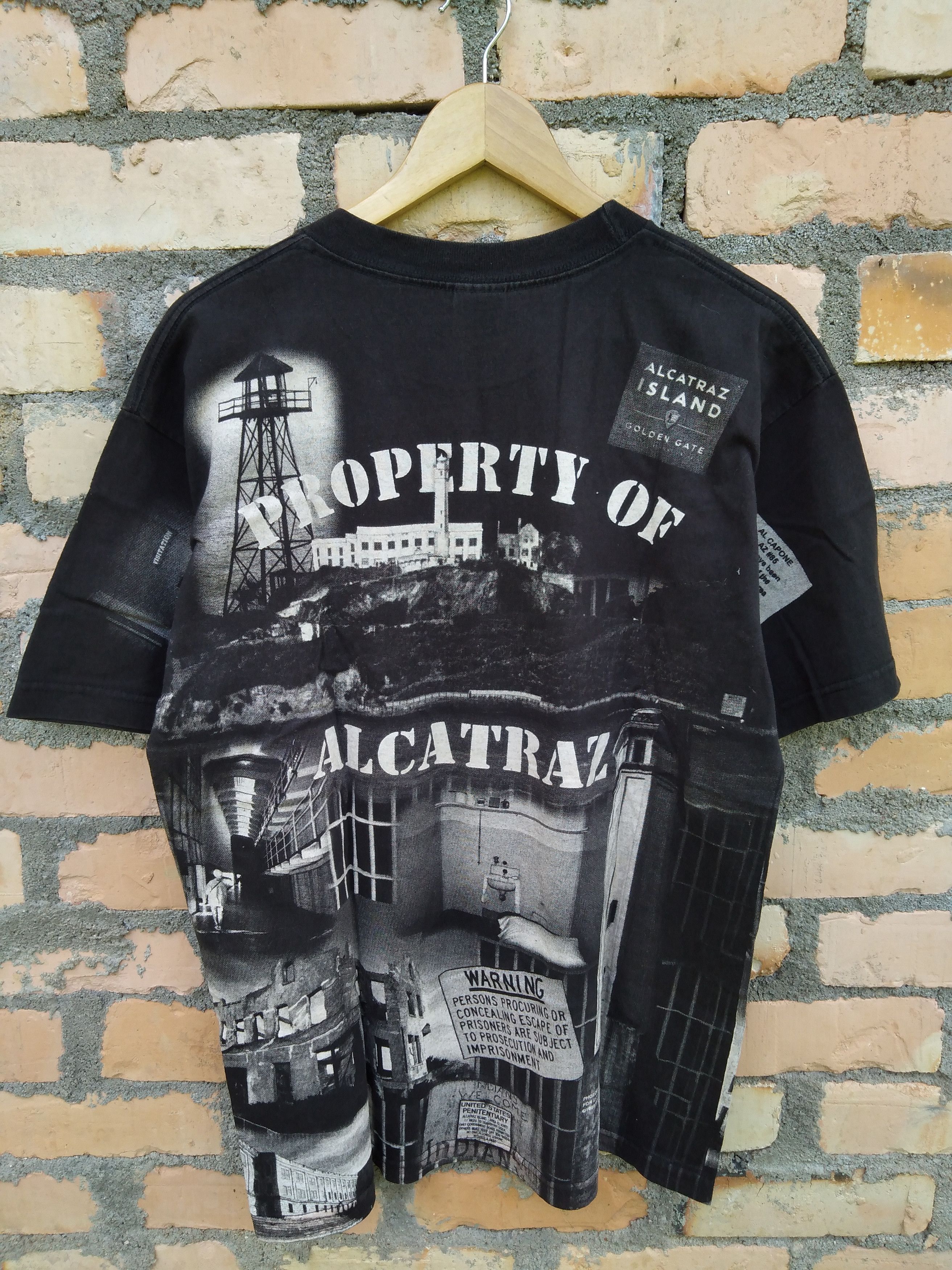 Vintage vintage 90s ALCATRAZ aop al capone Size US L / EU 52-54 / 3 - 2 Thumbnail