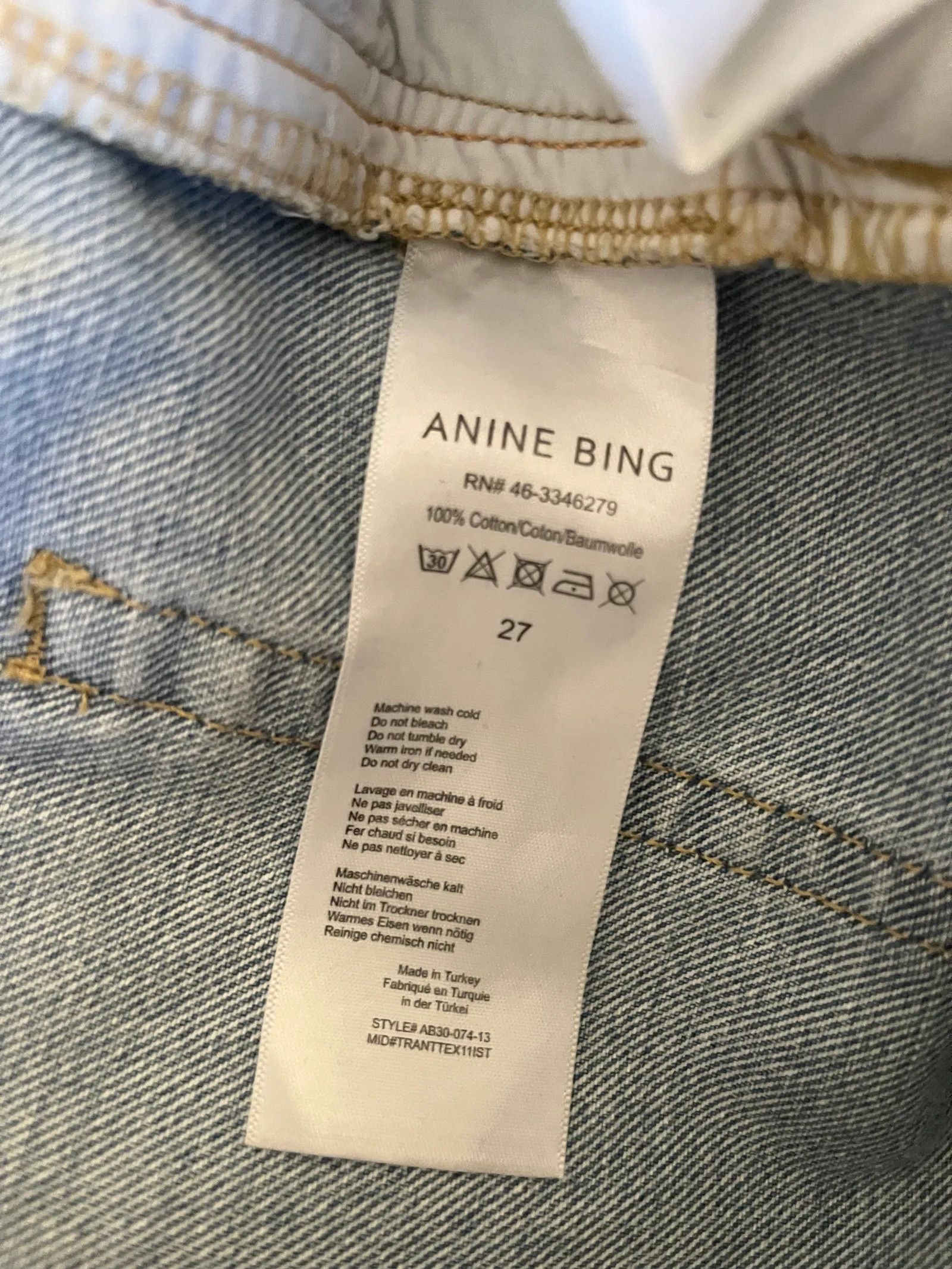 Anine Bing Anine Bing Style AB30-074-13 Jeans Size 27" / US 4 / IT 40 - 3 Thumbnail
