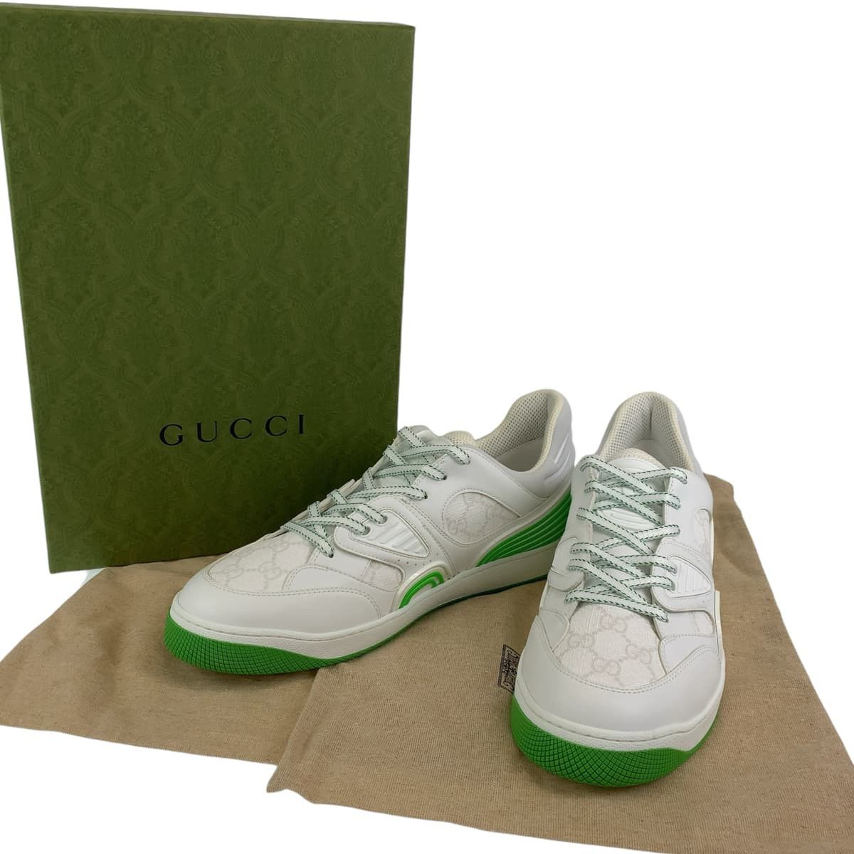 Gucci Gucci Gucci Basket GG Pattern Leather Sneakers Leather Shoes 700290 Size ONE SIZE - 10 Thumbnail