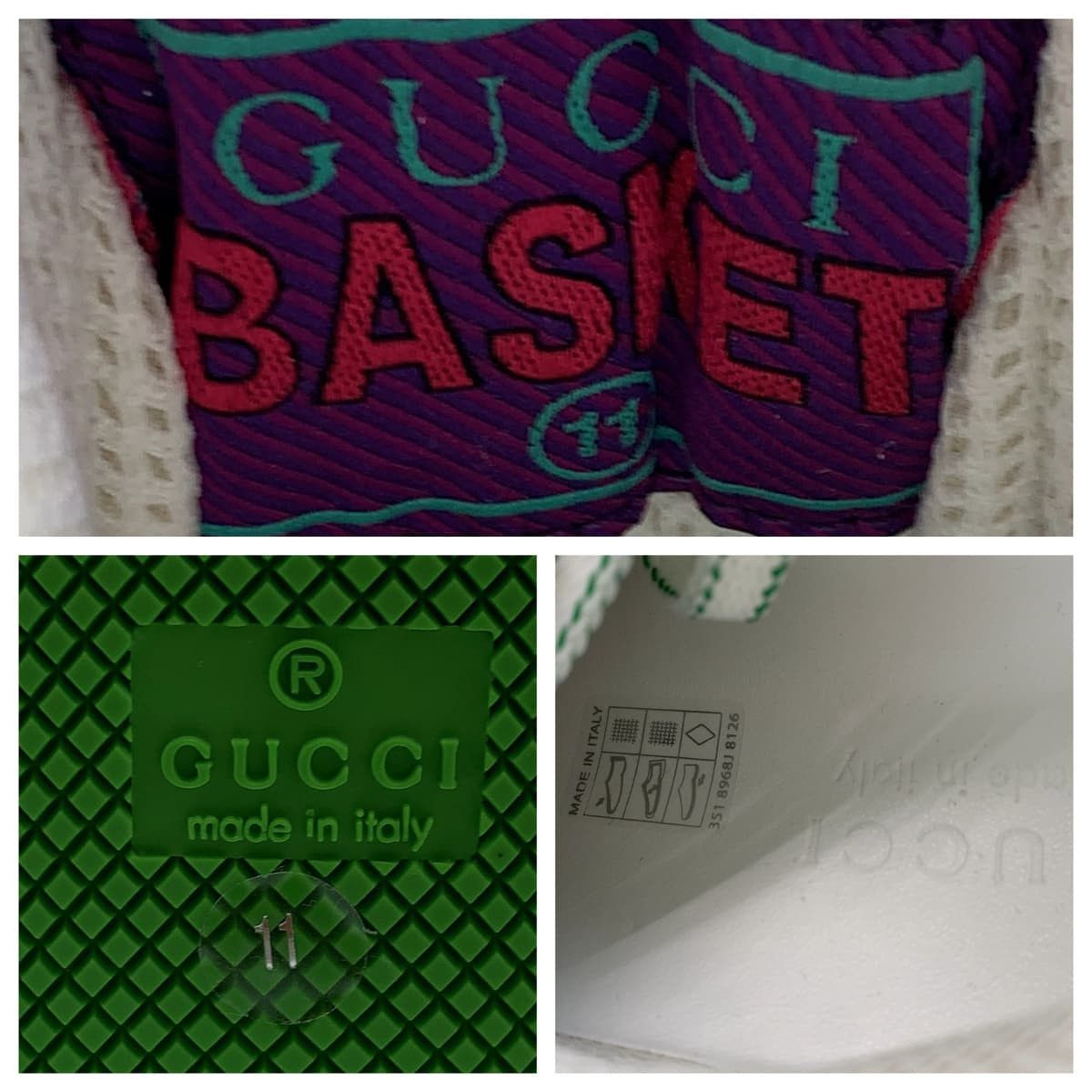 Gucci Gucci Gucci Basket GG Pattern Leather Sneakers Leather Shoes 700290 Size ONE SIZE - 5 Thumbnail