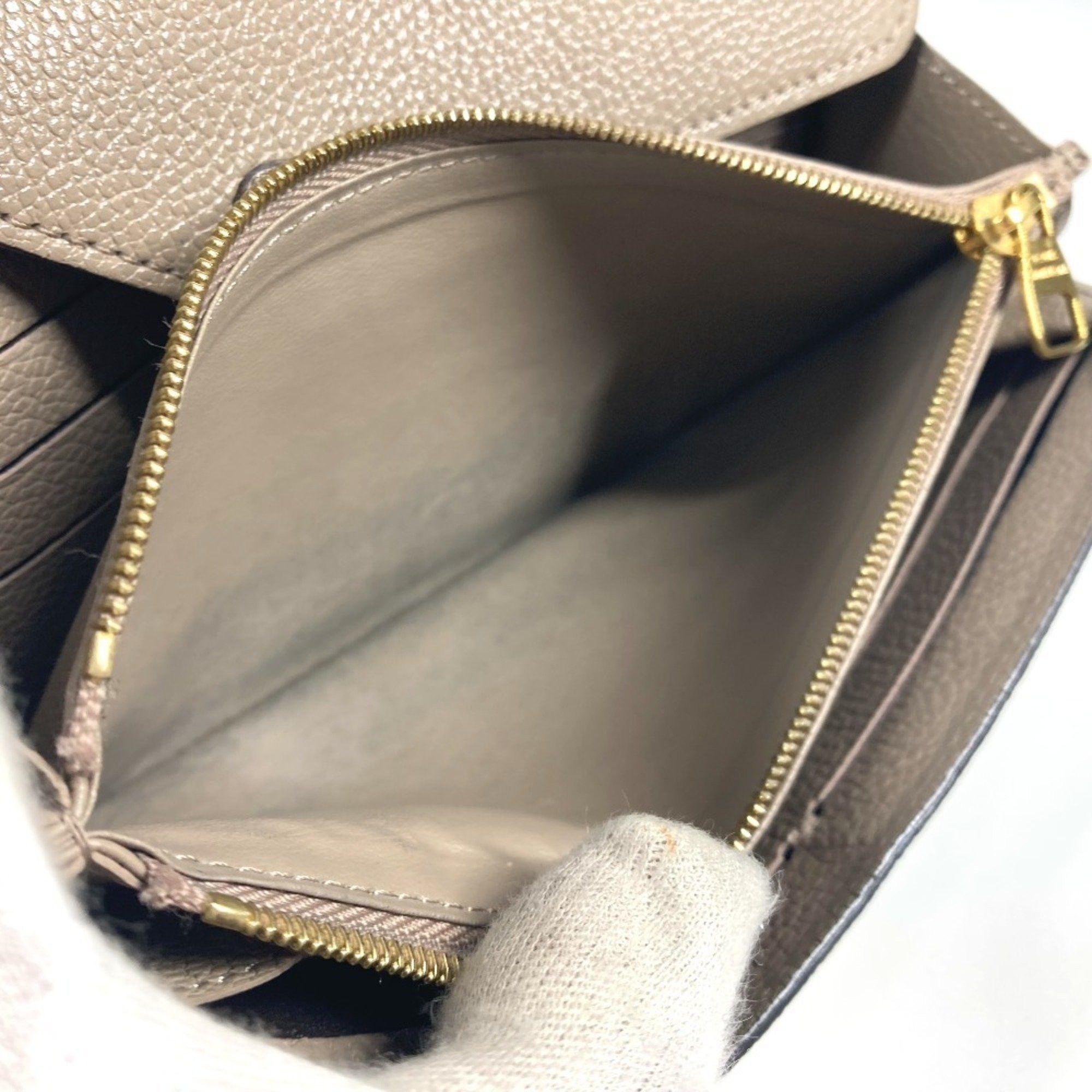 Louis Vuitton LOUIS VUITTON M82256 Monogram Empreinte Portefeuille Sarah Long Wallet Leather Men's Women's Tourterelle Beige Size ONE SIZE - 16 Thumbnail