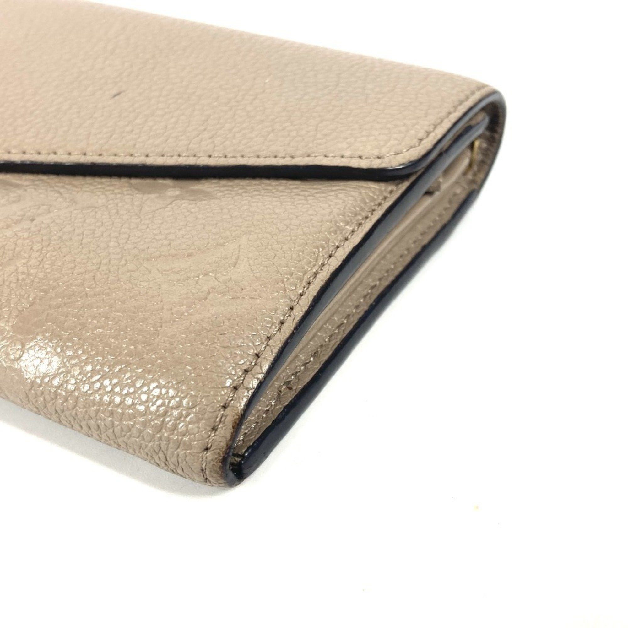 Louis Vuitton LOUIS VUITTON M82256 Monogram Empreinte Portefeuille Sarah Long Wallet Leather Men's Women's Tourterelle Beige Size ONE SIZE - 6 Thumbnail