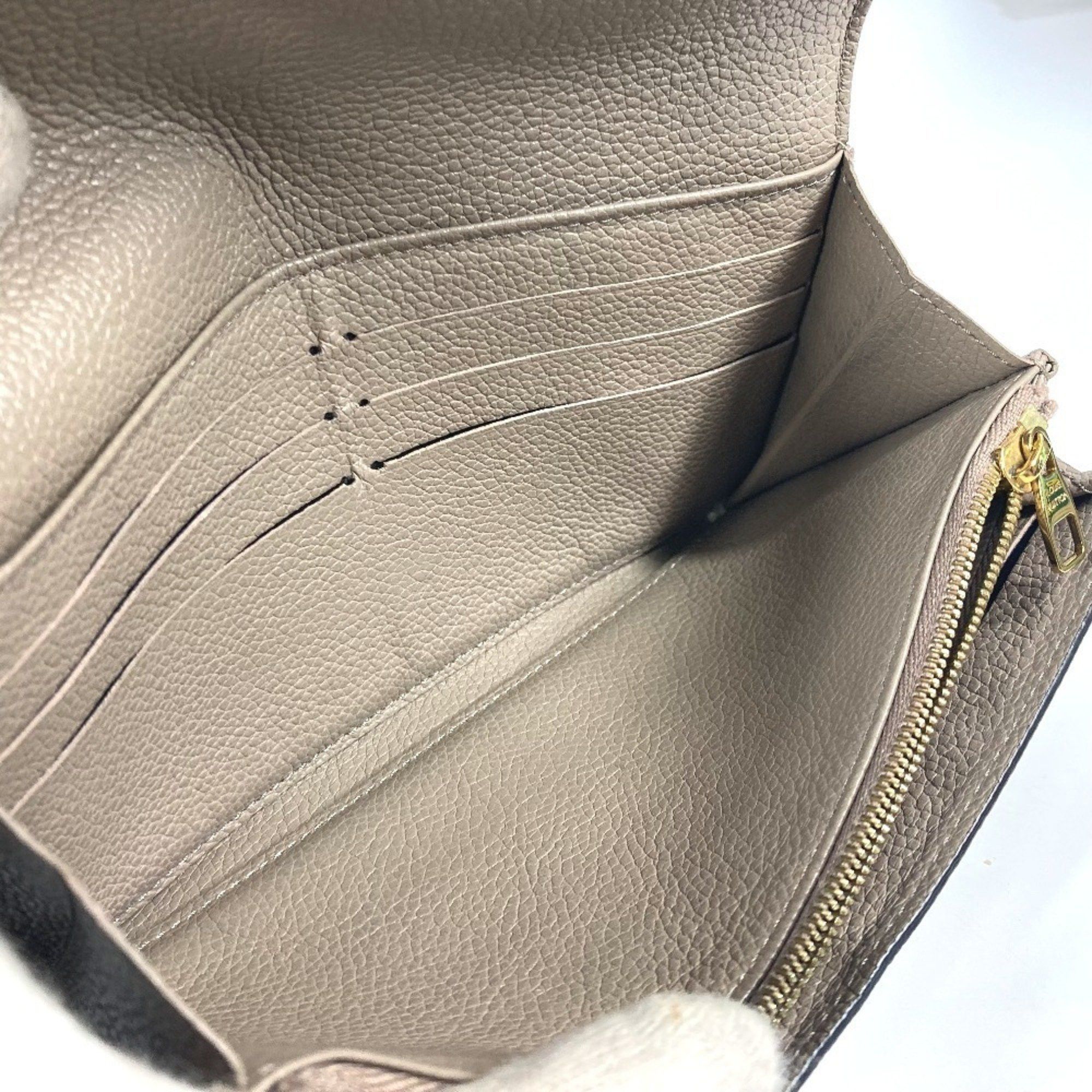 Louis Vuitton LOUIS VUITTON M82256 Monogram Empreinte Portefeuille Sarah Long Wallet Leather Men's Women's Tourterelle Beige Size ONE SIZE - 14 Thumbnail