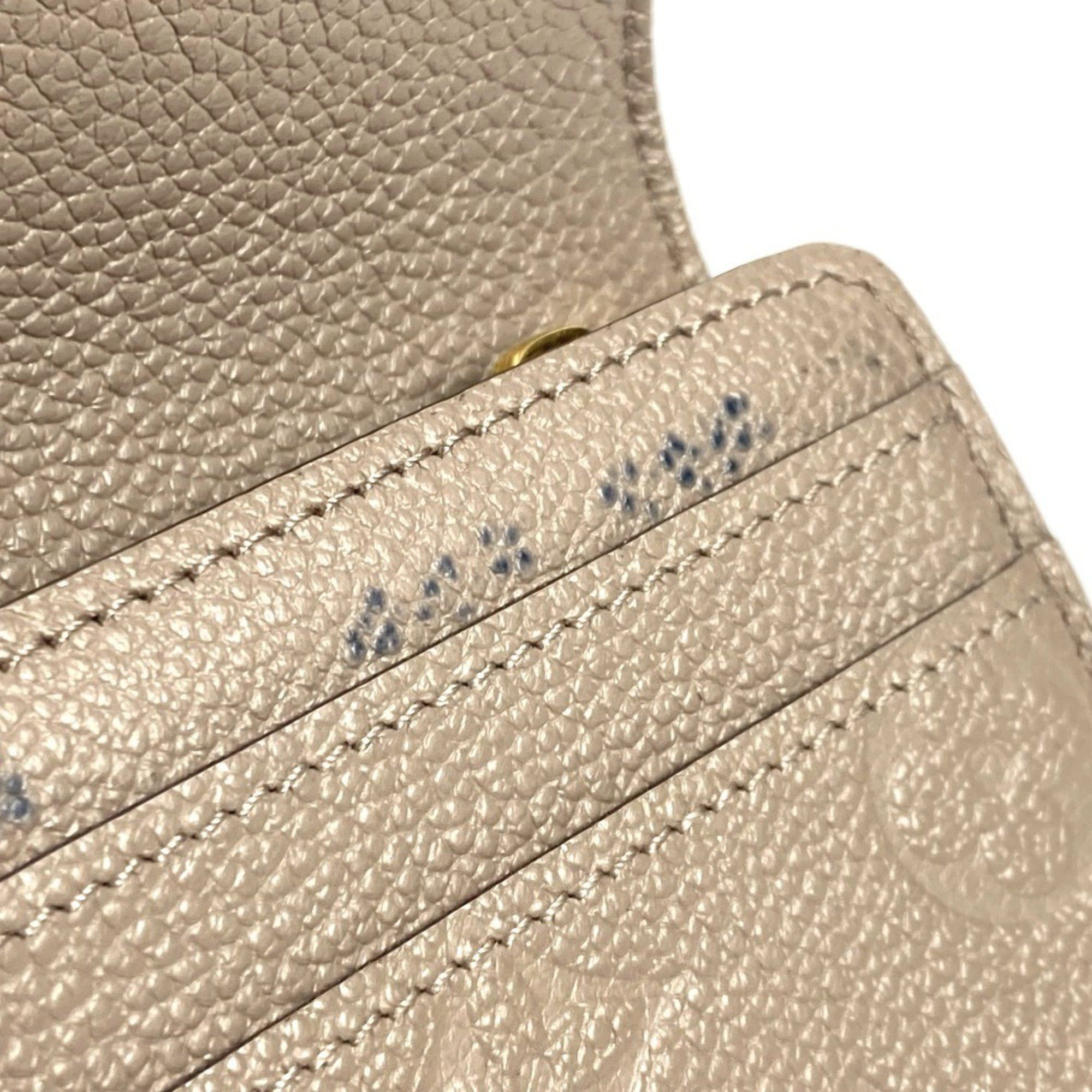 Louis Vuitton LOUIS VUITTON M82256 Monogram Empreinte Portefeuille Sarah Long Wallet Leather Men's Women's Tourterelle Beige Size ONE SIZE - 11 Thumbnail