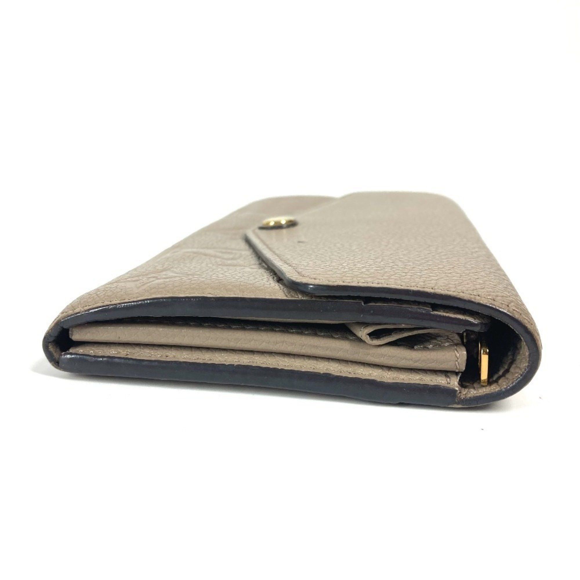 Louis Vuitton LOUIS VUITTON M82256 Monogram Empreinte Portefeuille Sarah Long Wallet Leather Men's Women's Tourterelle Beige Size ONE SIZE - 3 Thumbnail