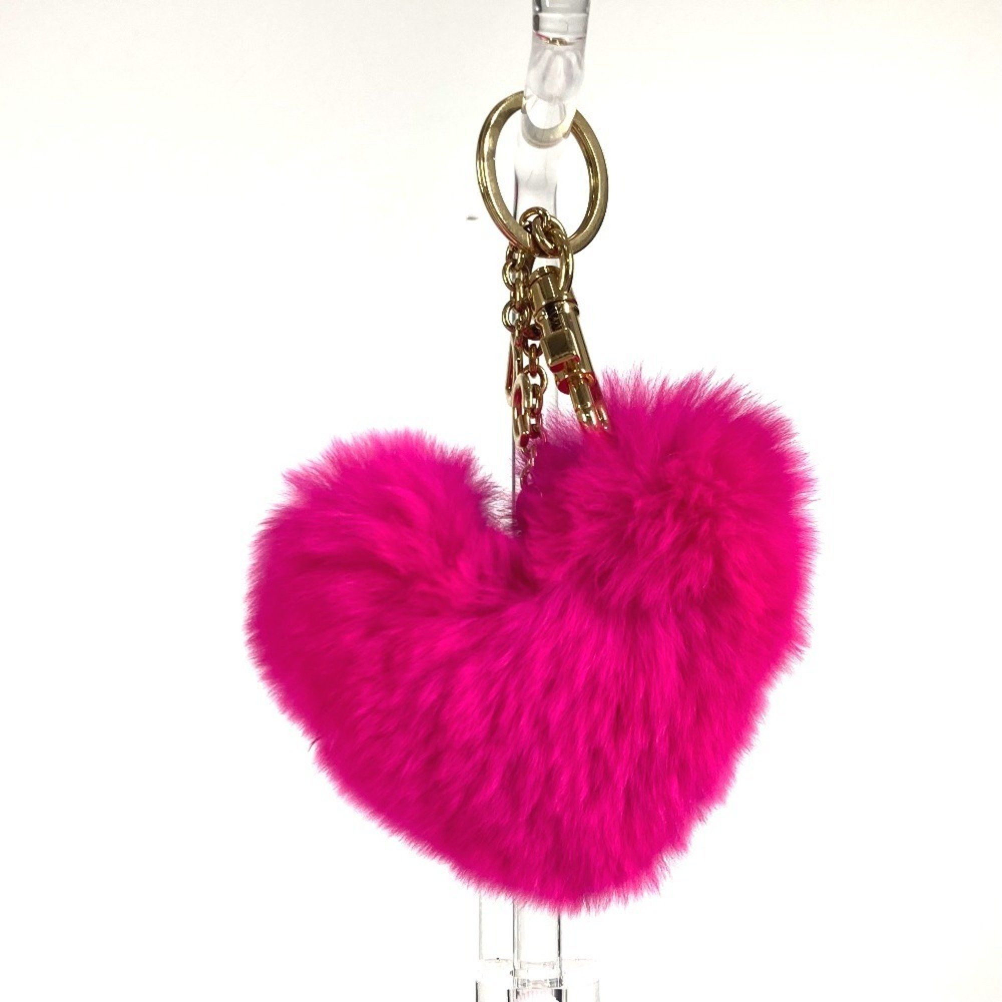 Dolce & Gabbana Dolce & Gabbana DOLCE&GABBANA Heart Bag Charm Keychain Fur Metal Women's Pink Size ONE SIZE - 2 Thumbnail