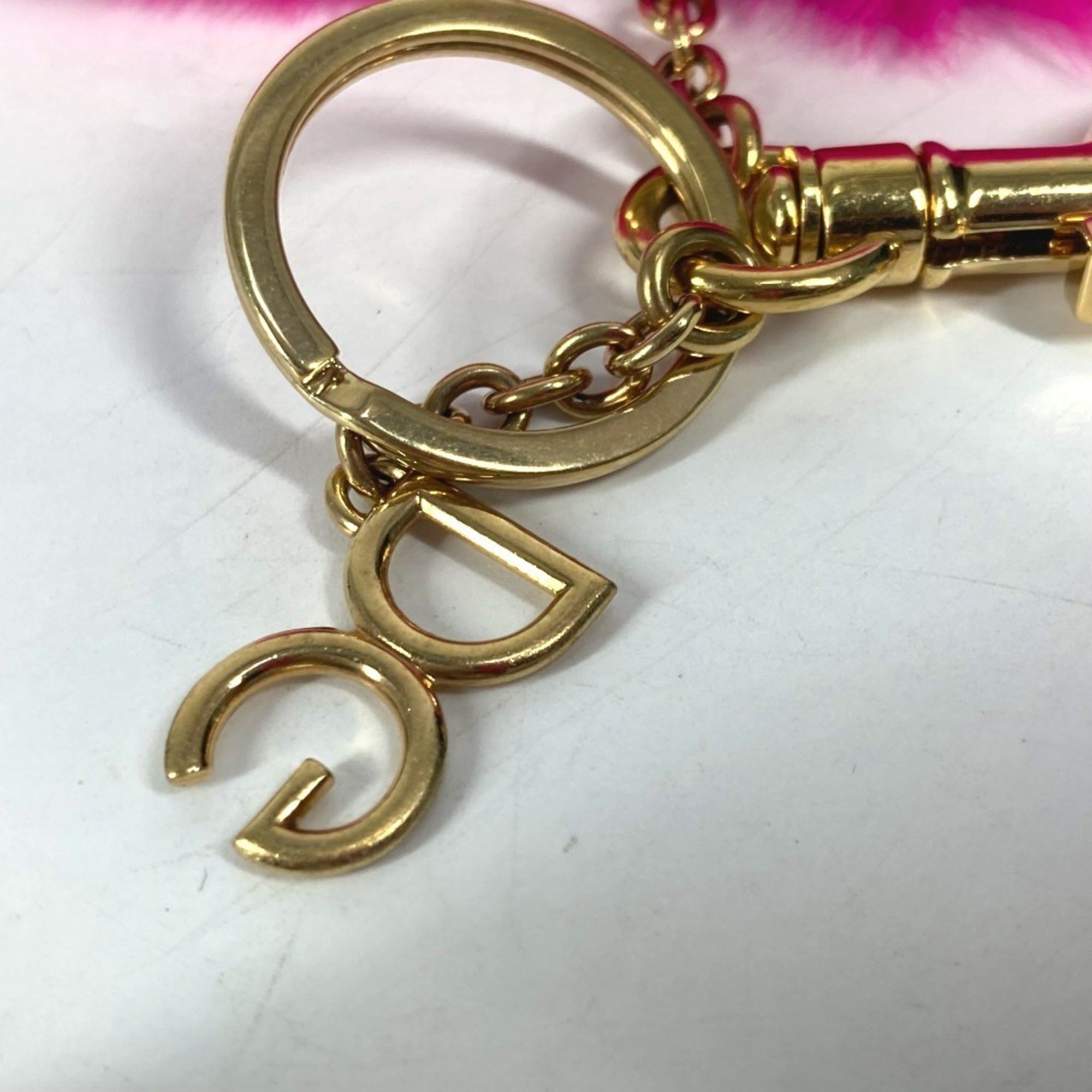 Dolce & Gabbana Dolce & Gabbana DOLCE&GABBANA Heart Bag Charm Keychain Fur Metal Women's Pink Size ONE SIZE - 9 Thumbnail