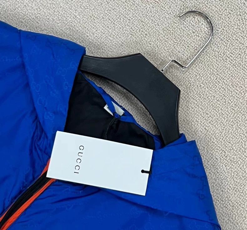 Gucci Gucci Blue Black Logo Hooded Jacket Size US M / EU 48-50 / 2 - 3 Thumbnail