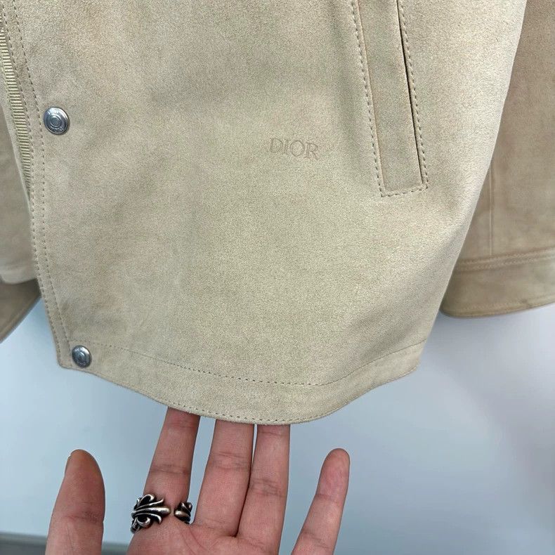 Dior Dior Beige Suede Collar Jacket Size US L / EU 52-54 / 3 - 2 Thumbnail