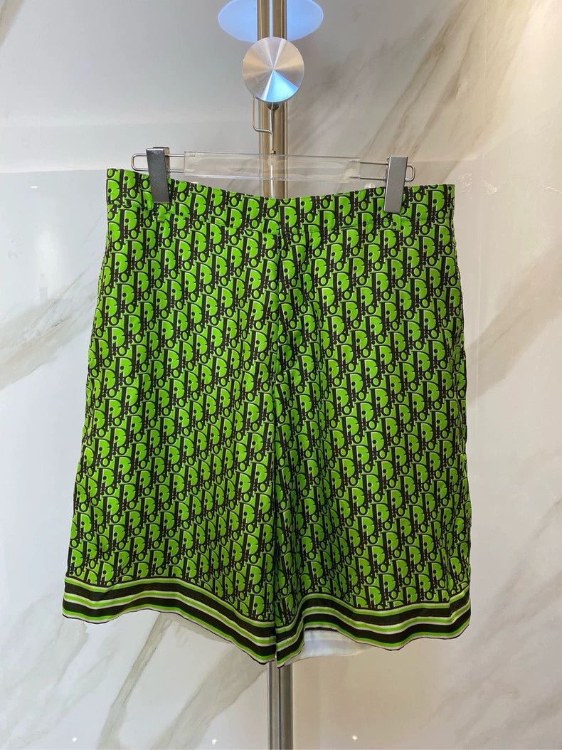 Dior Dior Green Silk Shorts Size US 38 / EU 54 - 2 Thumbnail