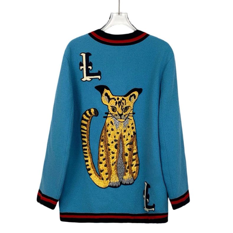 Gucci Gucci Blue Long Embroidered Coat with Tags Size US S / EU 44-46 / 1 - 2 Thumbnail