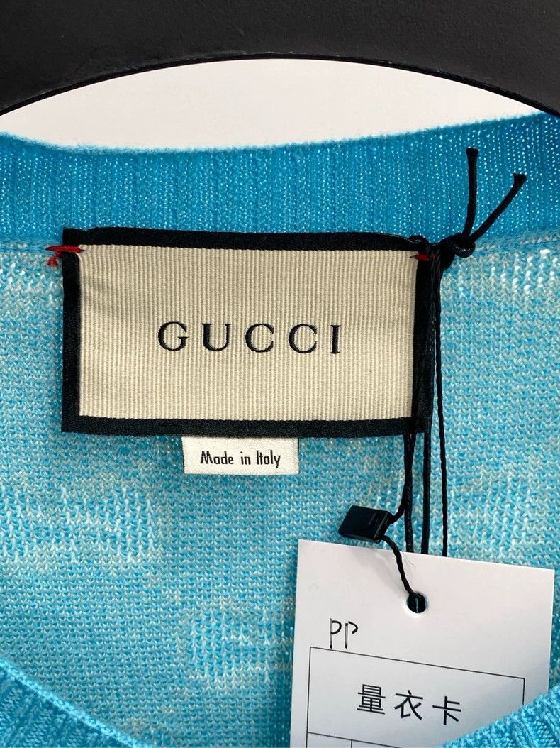 Gucci Blue Gucci Knitted Cardigan with Gold Buttons Size US XXL / EU 58 / 5 - 3 Thumbnail