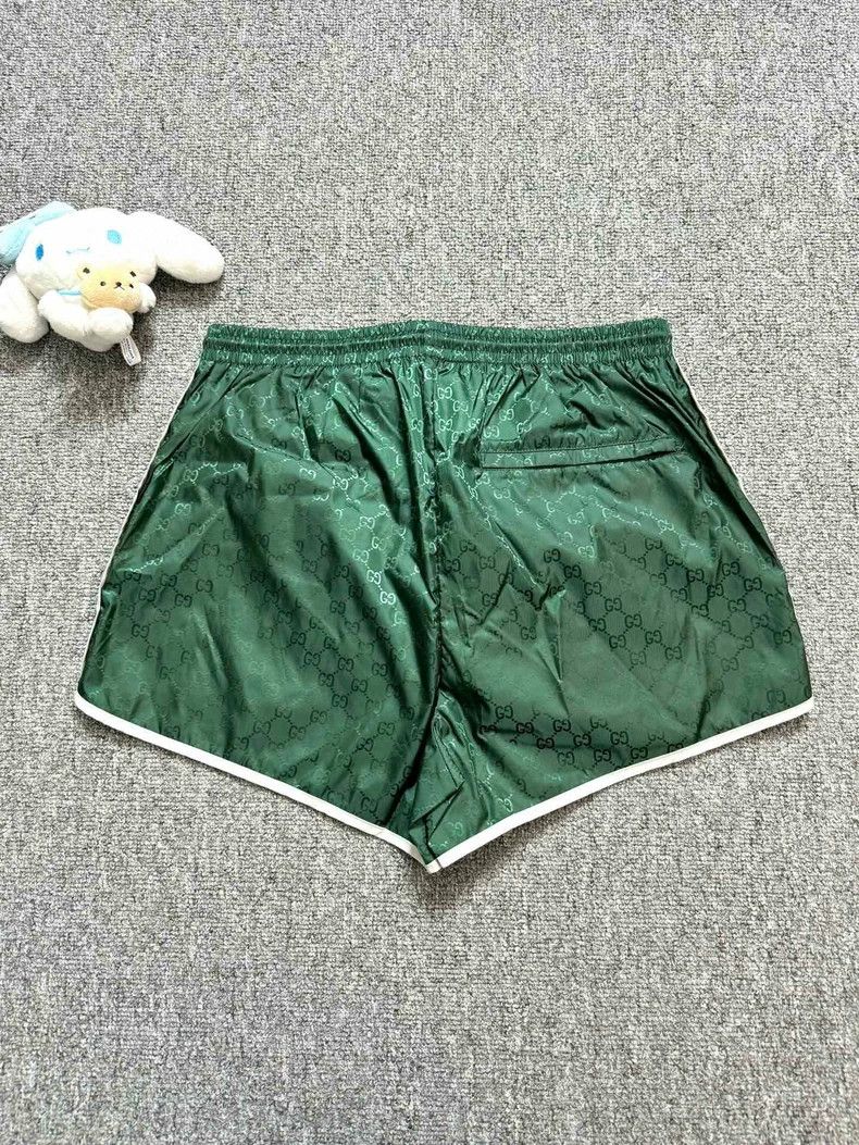 Gucci Gucci Green Logo Patterned Shorts Size US 31 - 6 Thumbnail