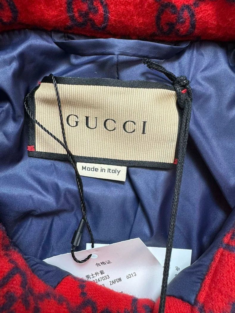 Gucci Gucci Red GG Print Shirt Coat Size US XL / EU 56 / 4 - 4 Thumbnail