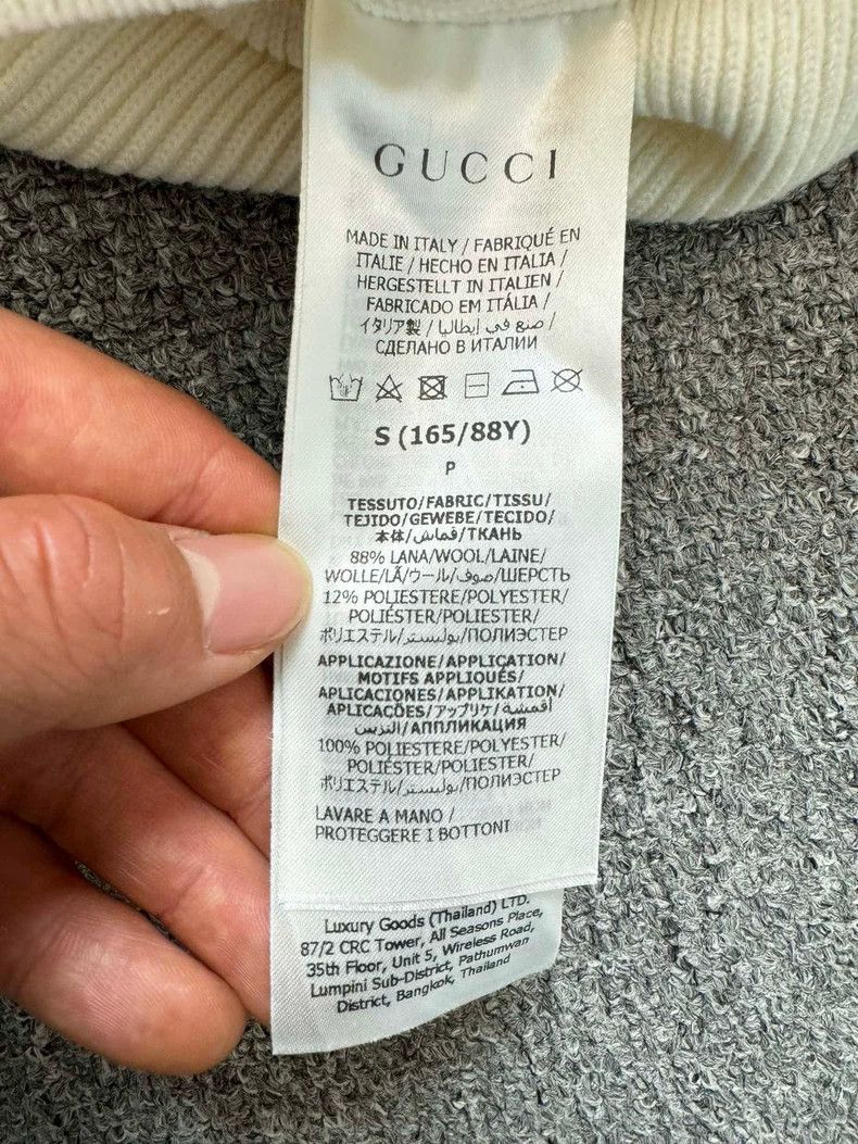 Gucci Gucci White Knit Cardigan with Logo Size US S / EU 44-46 / 1 - 5 Thumbnail