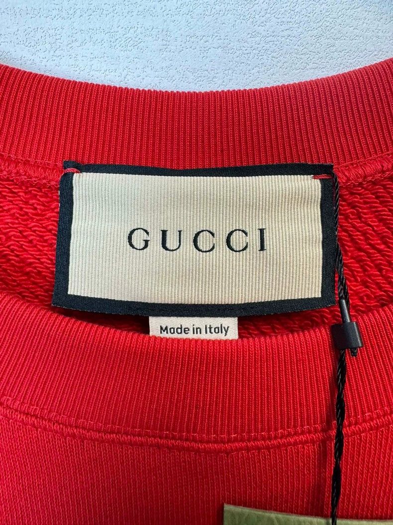 Gucci Gucci Red Logo Print Sweatshirt M Size Size US M / EU 48-50 / 2 - 4 Thumbnail