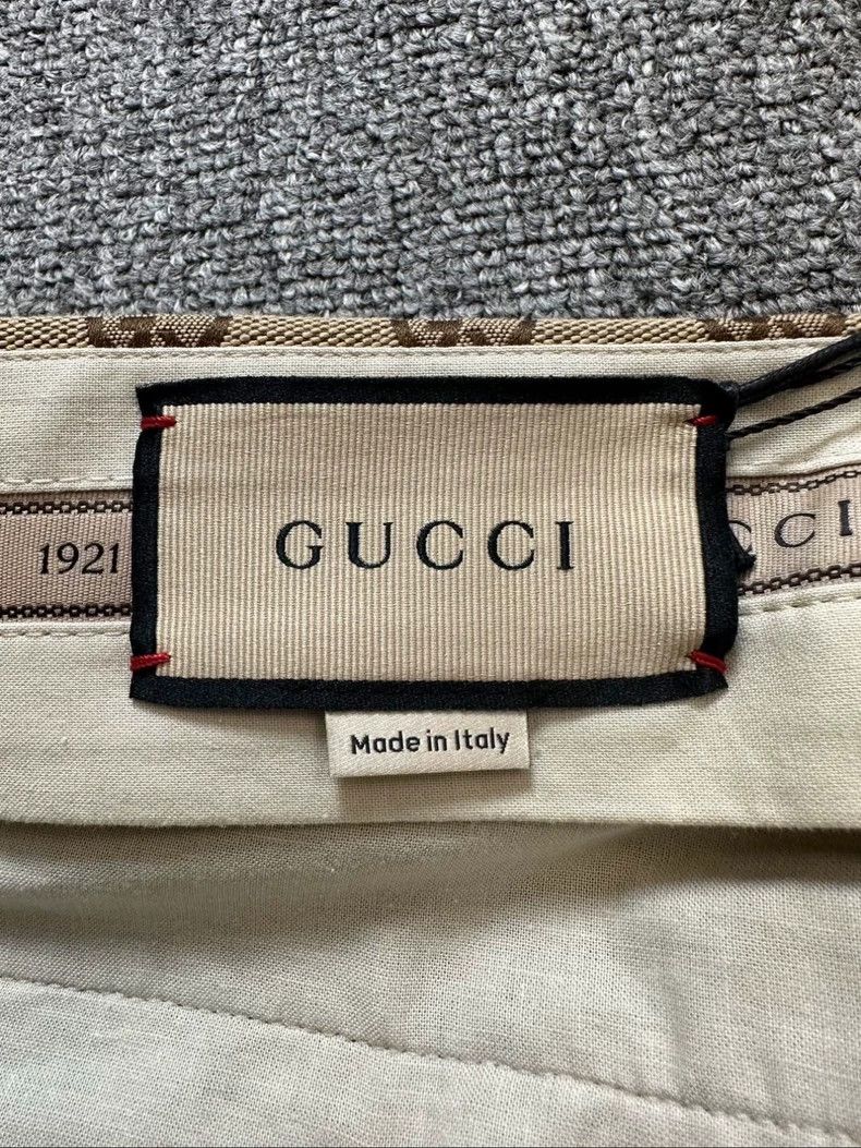 Gucci Gucci Brown Logo Print Shorts Size US 31 - 5 Thumbnail