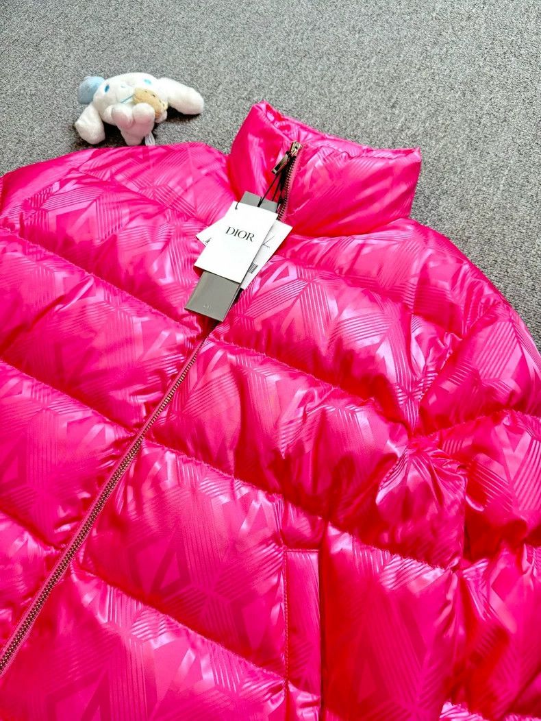 Dior Pink CD Logo Puffer Jacket Size US M / EU 48-50 / 2 - 3 Thumbnail