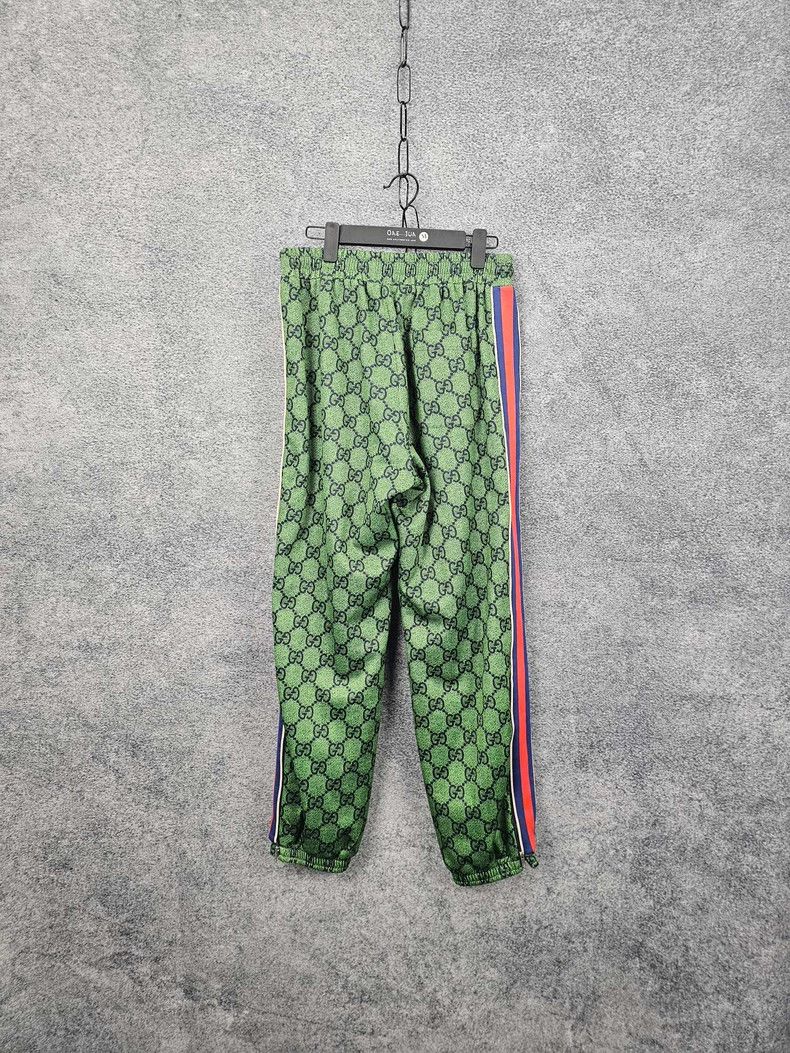 Gucci Gucci Full Print Casual Pants in Green Size US 32 / EU 48 - 2 Thumbnail