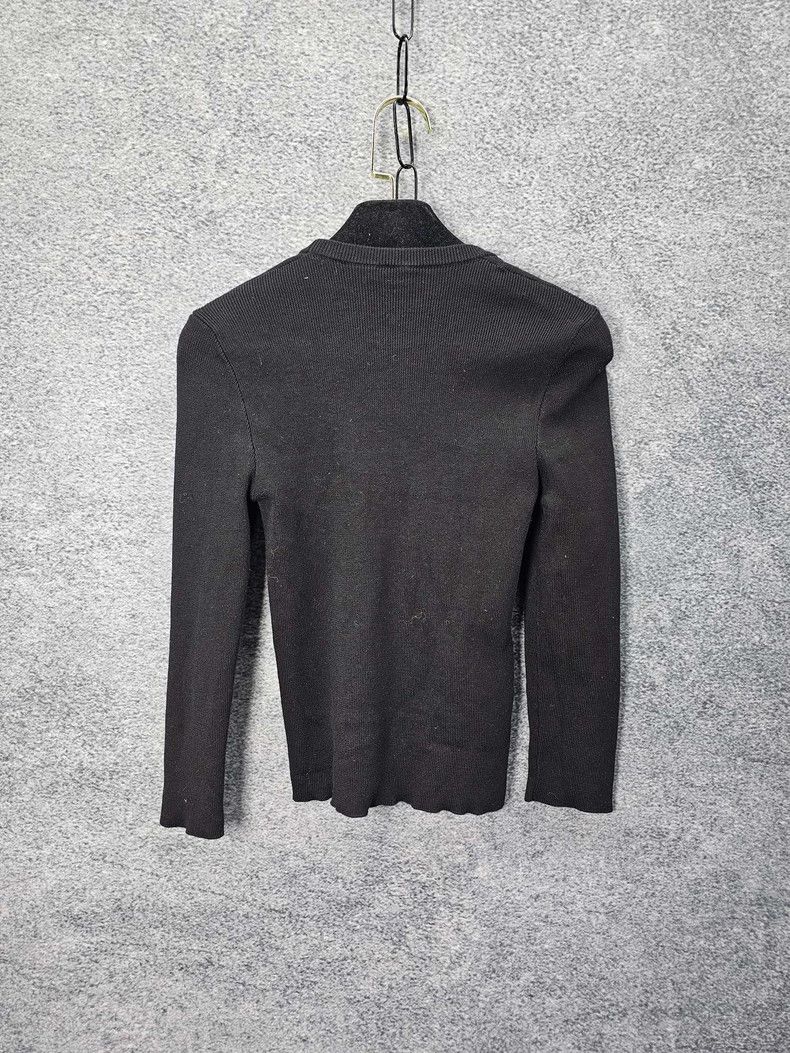 Prada Black Logo Embroidered Knit Sweater Size US M / EU 48-50 / 2 - 2 Thumbnail
