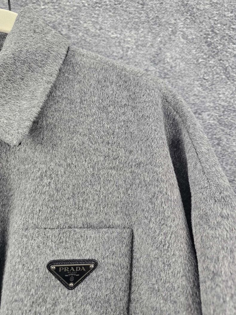 Prada Prada Gray Collared Jacket With Buttons Size US M / EU 48-50 / 2 - 4 Thumbnail