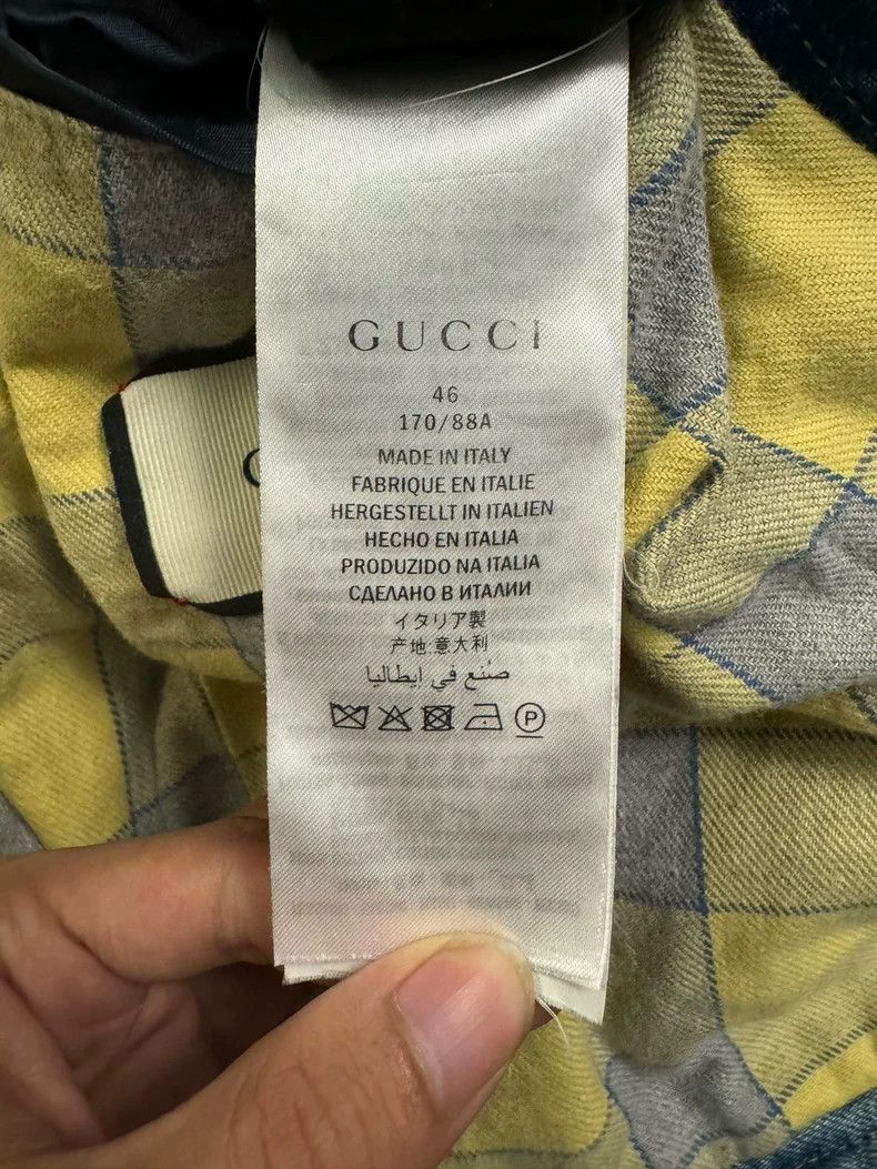 Gucci Gucci Blue Knit Letter Denim Jacket Size US XL / EU 56 / 4 - 5 Thumbnail