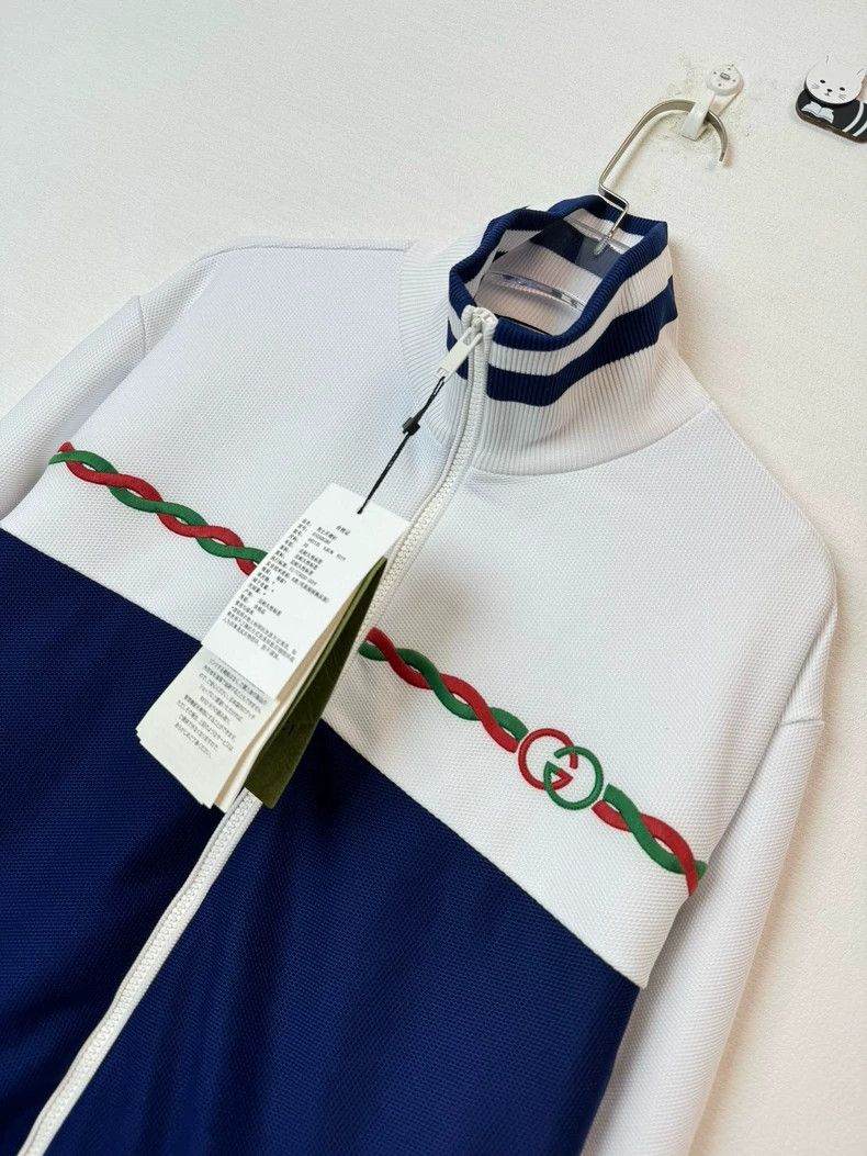 Gucci Gucci Blue White Zip Jacket with Logo Size US XS / EU 42 / 0 - 2 Thumbnail