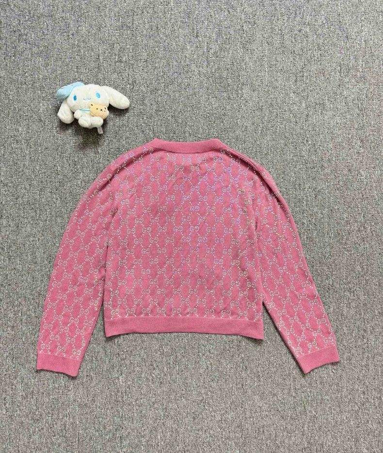 Gucci Pink Logo Knit Cardigan by Gucci Size US M / EU 48-50 / 2 - 2 Thumbnail