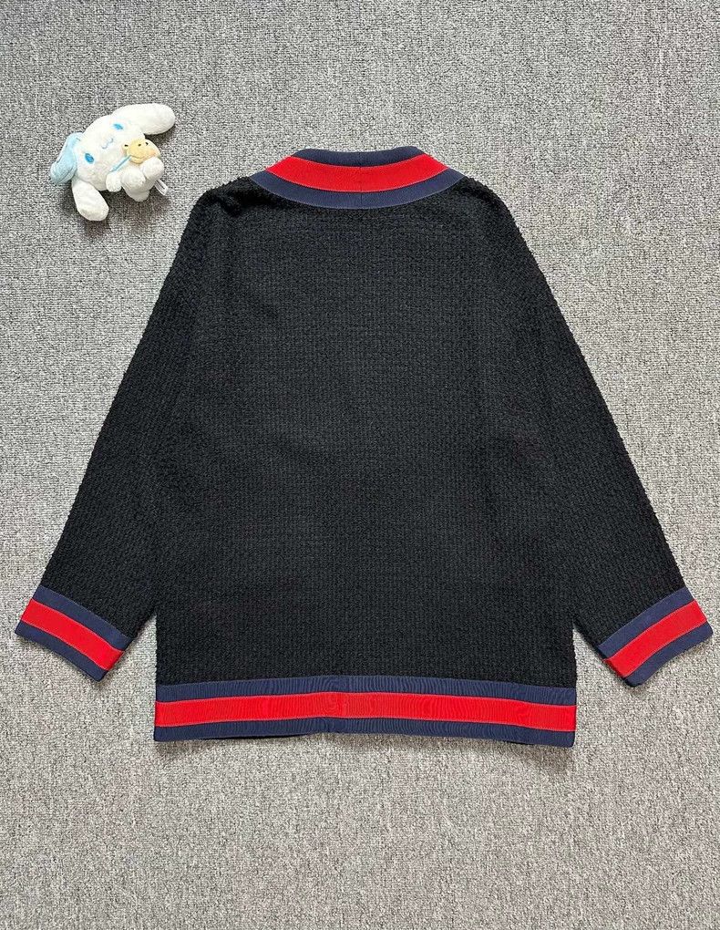 Gucci Gucci Red Blue V-Neck Cardigan Sweater Size US M / EU 48-50 / 2 - 5 Thumbnail