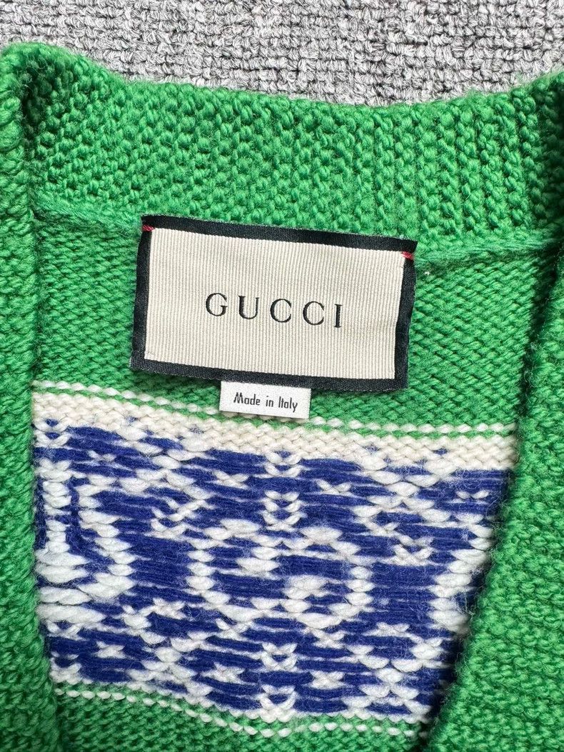 Gucci Gucci Green Stripe Knit Cardigan Size US XS / EU 42 / 0 - 5 Thumbnail